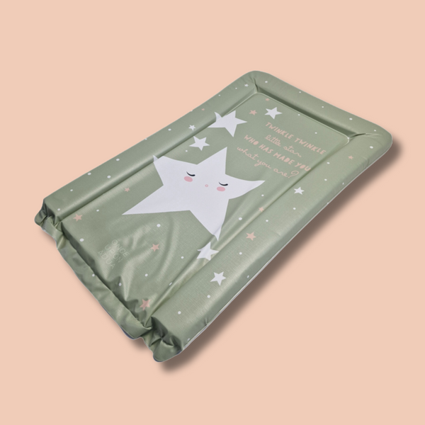Baby Changing Mat - Twinkle Twinkle Little Star - Olive green