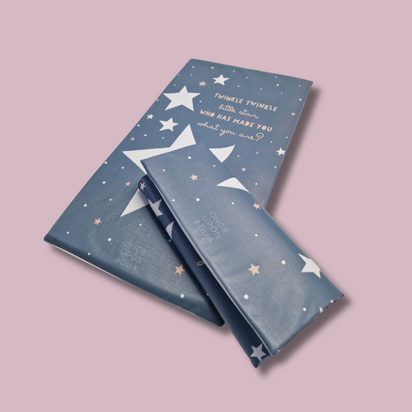 Travel Changing Mat - Twinkle Twinkle Little Star / Midnight Blue