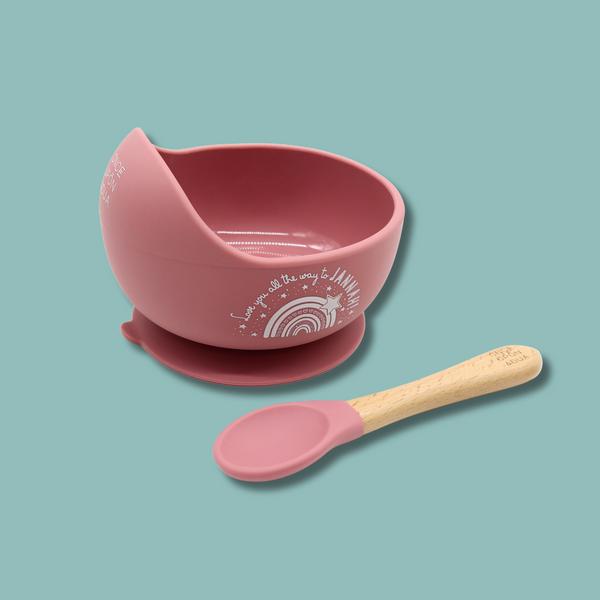 'Love you all the way to Jannah' Luxe Silicone Bowl & Spoon Set