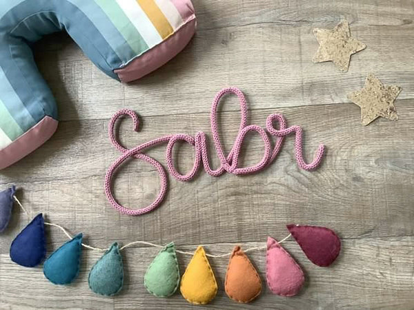 'Sabr' Scandi Knitted Wire Word